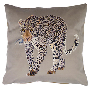 Jungle Leopard, Natural - (45cm x 45cm) Cushion